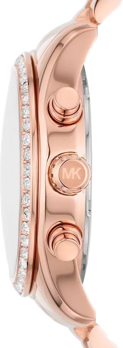 Michael Kors Lexington Chronograph Rose Gold Dial Rose Gold Steel Strap Watch for Women - MK7242 Buy Now By Michael Kors