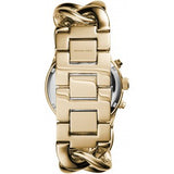 Michael Kors Runway Twist Gold Dial Gold Steel Strap Watch for Women - MK3131