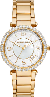 Michael Kors Parker Mother of Pearl White Dial Gold Steel Strap Watch For Women - MK4693 Buy Now By Michael Kors