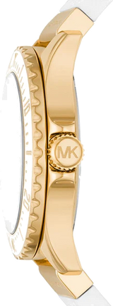 Michael Kors Everest Analog Gold Dial White Silicone Strap Watch For Women - MK7357 Buy Now By Michael Kors