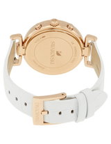 Swarovski Era Journey Silver Dial White Leather Strap Watch for Women - 5295369 Buy Now By Swarovski