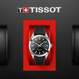 Tissot Gentleman Powermatic 80 Silicium Black Dial Black Leather Strap Watch For Men - T127.407.16.051.00 Buy Now By Tissot