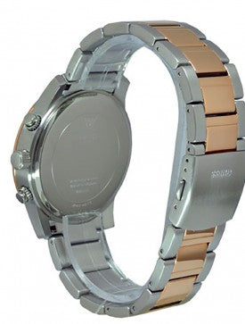 Guess Exec Chronograph White Dial Two Tone Steel Strap Watch for Men - W0075G2 Buy Now By Guess
