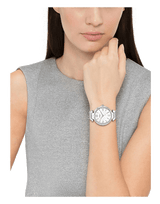 Guess Soho Silver DIal Stainless Steel Mesh Bracelet Watch For Women - W0638L1