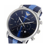 Emporio Armani Luigi Chronograph Quartz Blue Dial Blue Nylon Strap Watch For Men - AR1949 Buy Now By Emporio Armani