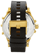 Diesel Mr Daddy Chronograph Black Dial Black Leather Strap Watch For Men - DZ7371 Buy Now By Diesel