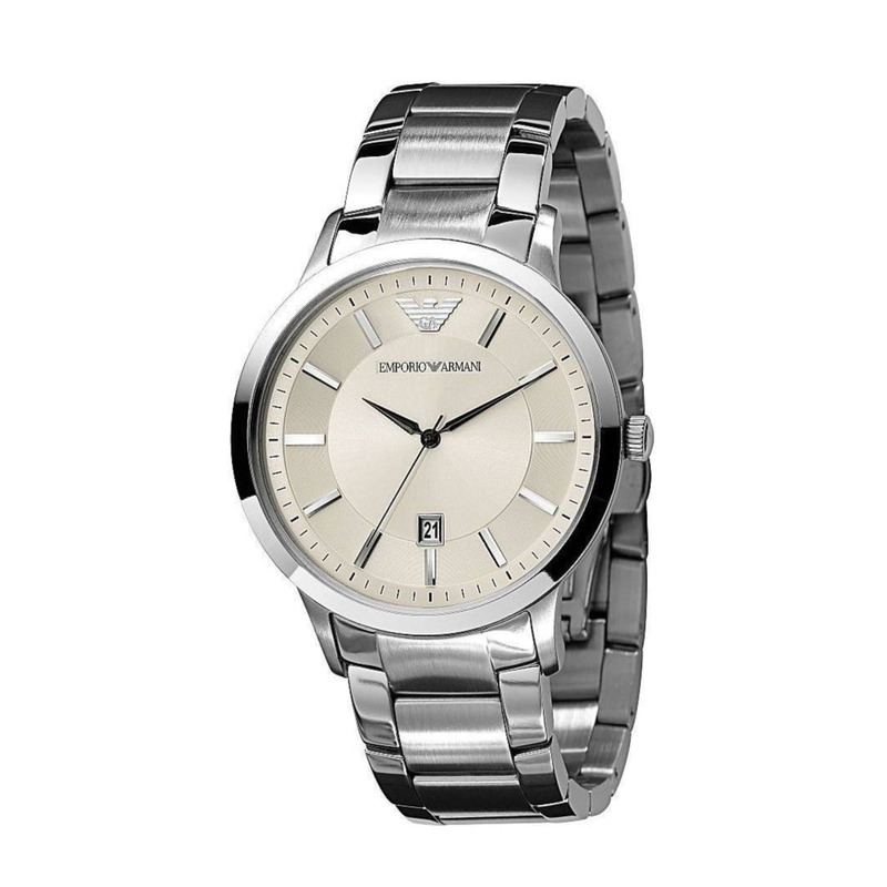 Emporio Armani Classic Quartz White Dial Silver Steel Strap Watch For Men - AR2431 Buy Now By Emporio Armani