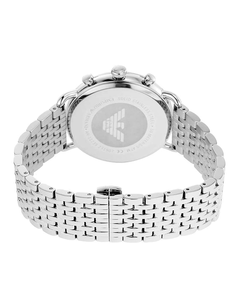 Emporio Armani Aviator Chronograph Beige Dial Silver Steel Strap Watch For Men - AR11239 Buy Now By Emporio Armani
