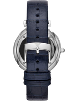 Emporio Armani Gianni T Bar Quartz Blue Dial Blue Leather Strap Watch For Men - AR11300 Buy Now By Emporio Armani