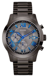 Guess Atlas Quartz Grey Dial Grey Steel Strap Watch For Men - W0668G2 Buy Now By Guess