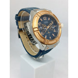 Guess Rigor Analog Blue Dial Blue Denim Strap Watch For Men - W0040G6 Buy Now By Guess