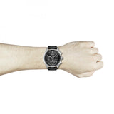 Shop Hugo Boss Champion Black Dial Black Leather Strap Watch for Men - 1513816 in USA