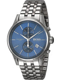 Hugo Boss Jet Chronograph Blue Dial Silver Steel Strap Watch for Men - 1513384