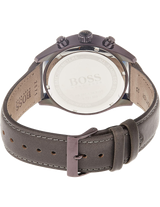 Hugo Boss Grand Prix Silver Dial Grey Leather Strap Watch for Men - 1513603 Buy Now By Hugo Boss