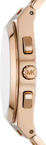 Michael Kors Lennox Chronograph Black Dial Rose Gold Steel Strap Watch For Men - MK9119 Buy Now By Michael Kors