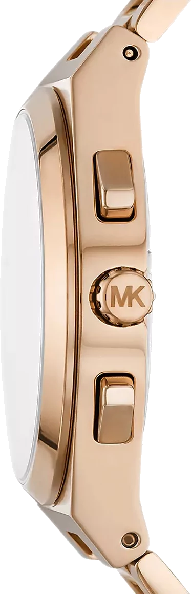 Michael Kors Lennox Chronograph Black Dial Rose Gold Steel Strap Watch For Men - MK9119 Buy Now By Michael Kors