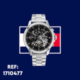 Tommy Hilfiger Henry Chronograph Black Dial Silver Steel Strap Watch For Men - 1710477 Buy Now By Tommy Hilfiger