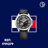 Tommy Hilfiger Bruce Analog Black Dial Black Leather Strap Watch for Men - 1791279 Buy Now By Tommy Hilfiger