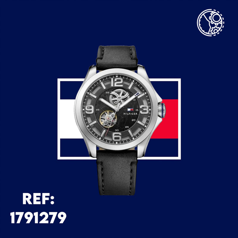 Tommy Hilfiger Bruce Analog Black Dial Black Leather Strap Watch for Men - 1791279 Buy Now By Tommy Hilfiger