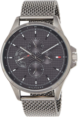 Tommy Hilfiger Shawn Chronograph Quartz Grey Dial Grey Mesh Bracelet Watch for Men - 1791613