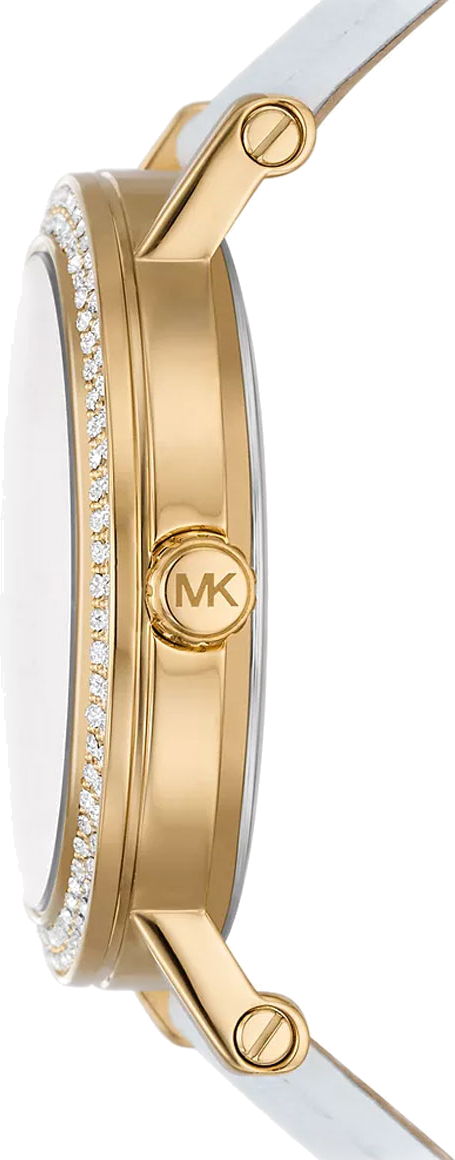 Michael Kors Corey Three Hand White Dial White Leather Strap Watch For Women - MK2985 Buy Now By Michael Kors