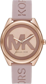 Michael Kors Janelle Three Hand Rose Gold Dial Pink Rubber Strap Watch For Women - MK7139 Buy Now By Michael Kors