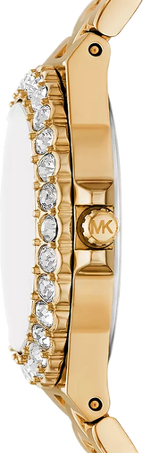 Michael Kors Lennox Three Hand Black Dial Gold Steel Strap Watch For Women - MK7394 Buy Now By Michael Kors
