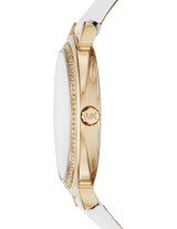 Michael Kors Cinthia Mother of Pearl Dial White Leather Strap Watch for Women - MK2662 Buy Now By Michael Kors