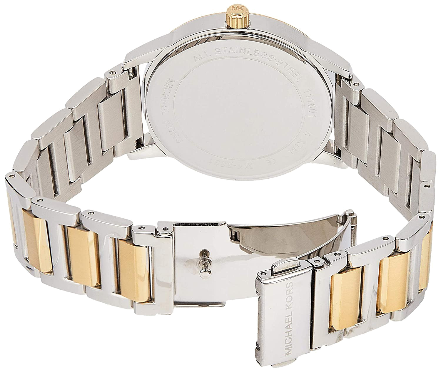 Michael Kors Hartman Quartz White Dial Two Tone Steel Strap Watch For Women - MK3521