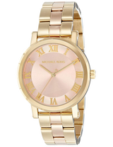 Michael Kors Norie Gold Dial Two Tone Steel Strap Watch for Women - MK3586 Buy Now By Michael Kors