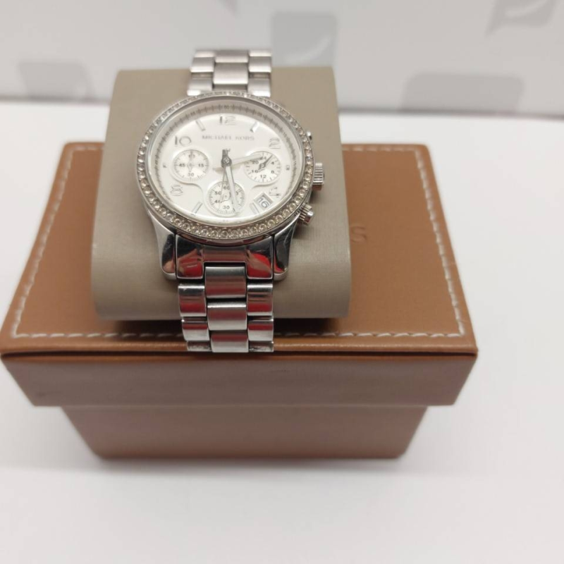 Michael Kors Brinkley Silver Dial with Diamonds Silver Steel Strap Watch for Women - MK5083 Buy Now By Michael Kors