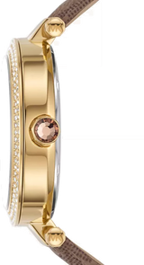 Michael Kors Parker Three Hand Gold Dial Brown Leather Strap Watch For Women - MK2973 Buy Now By Michael Kors