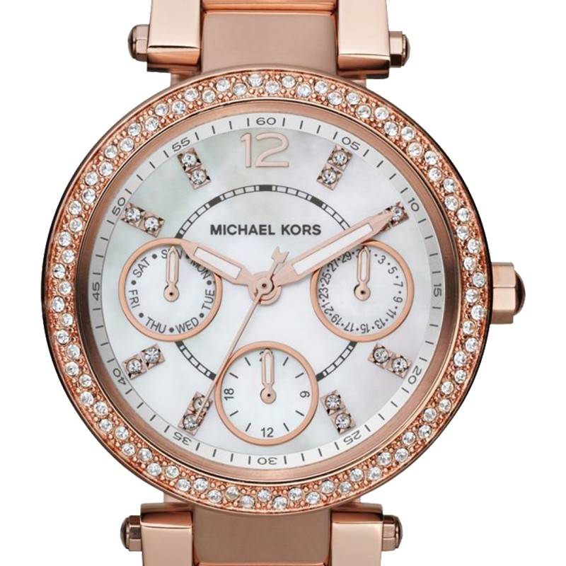 Michael Kors Parker White Dial Rose Gold Steel Strap Watch for Women - MK5616 Buy Now By Michael Kors