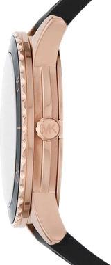 Michael Kors Runway Quartz Black Dial Black Silicone Strap Watch For Women - MK6852 Buy Now By Michael Kors