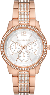 Michael Kors Tibby Chronograph White Dial Rose Gold Steel Strap Watch For Men - MK7293 Buy Now By Michael Kors