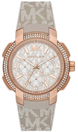 Michael Kors Sidney Chronograph White Dial Beige Leather Strap Watch For Women - MK6949 Buy Now By Michael Kors
