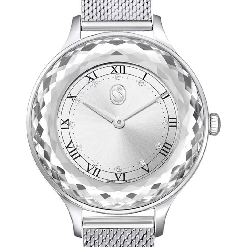 Swarovski Octea Nova Silver Dial Silver Mesh Strap Watch for Women - 5650039 Buy Now By Swarovski