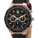 Maserati Stile Black Matte Dial Black Leather Strap Watch For Men - R8871642001 Buy Now By Maserati