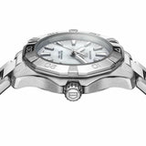 Shop Tag Heuer Aquaracer Mother of Pearl Dial Silver Steel Strap Watch for Women - WBD131A.BA0748 in USA