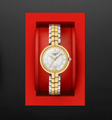 Tissot Flamingo Mother of Pearl White Dial Two Tone Steel Strap Watch For Women - T094.210.22.111.01 Buy Now By Tissot