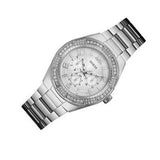 Guess Luna Diamonds Silver Dial Silver Steel Strap Watch for Women - W0729L1 Buy Now By Guess