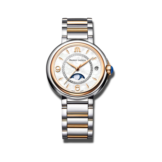 Maurice Lacroix Fiaba Moonphase Mother of Pearl Dial Two Tone Steel Strap Watch for Women - FA1084-PVP13-150-1 Buy Now By Maurice Lacroix