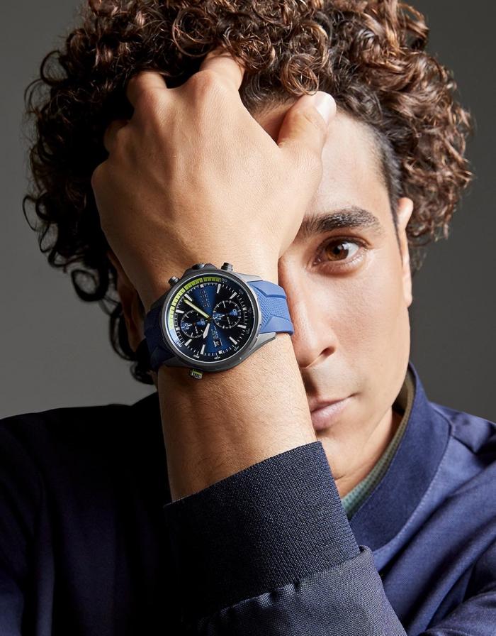 Hugo Boss Globetrotter Blue Dial Blue Silicone Strap Watch for Men - 1513821 Buy Now By Hugo Boss
