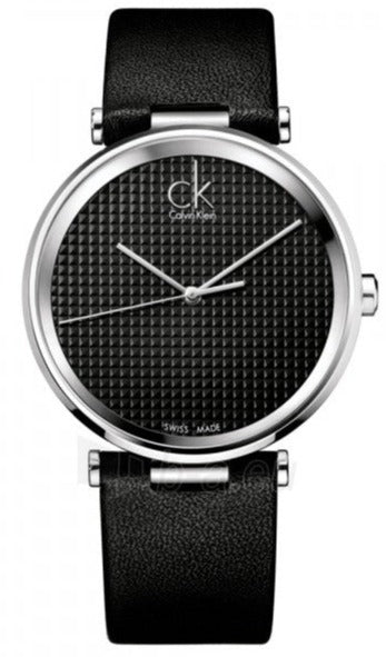 Shop Calvin Klein Sight Black Dial Black Leather Strap Watch for Men - K1S21102 in USA