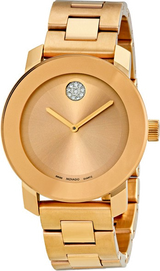 Movado Bold Rose Gold Dial Rose Gold Steel Strap Watch for Women - 3600086 Buy Now By Movado