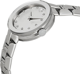 Movado Sapphire Diamonds Silver Dial Silver Steel Strap Watch For Women - 606814 Buy Now By Movado