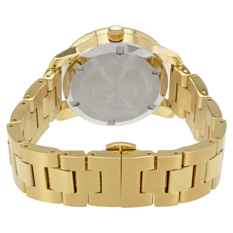 Shop Movado Bold Black Dial Gold Steel Strap Unisex Watch - 3600397 in USA