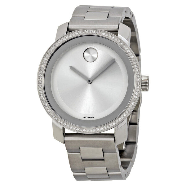 Shop Movado Bold Diamonds Silver Dial Silver Steel Strap Watch for Women - 3600149 in USA