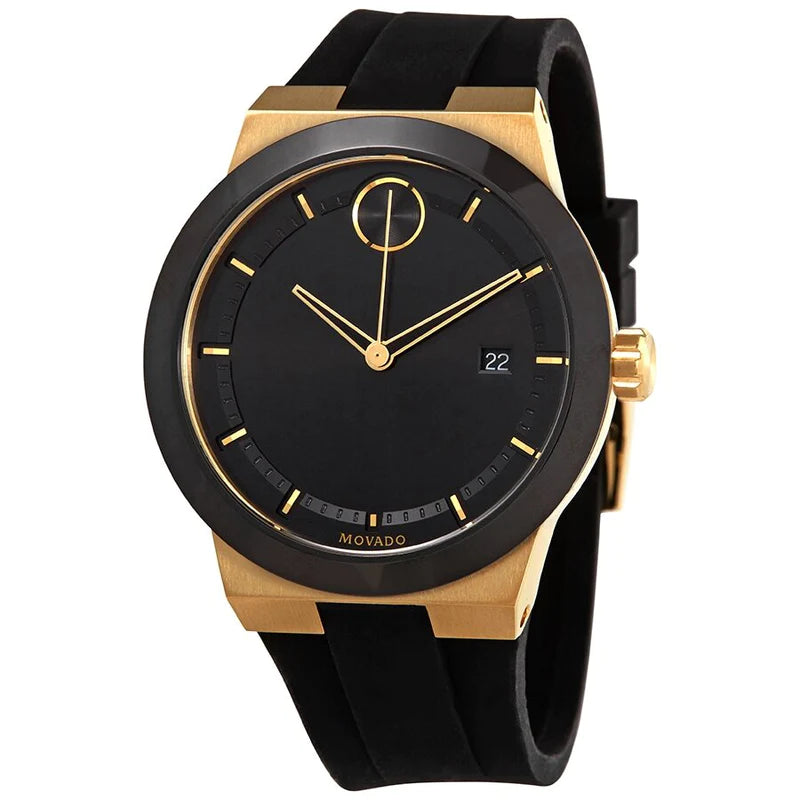 Movado Bold Black Dial Black Rubber Strap Watch for Men - 3600623 Buy Now By Movado