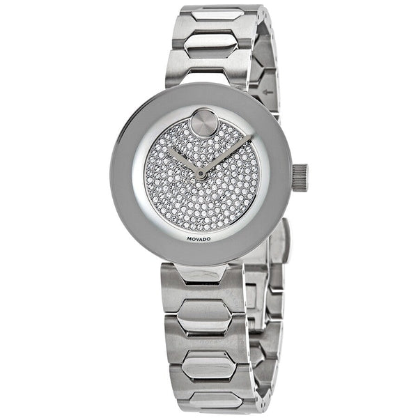 Shop Movado Bold Silver Dial Silver Steel Strap Watch For Women - 3600567 in USA
